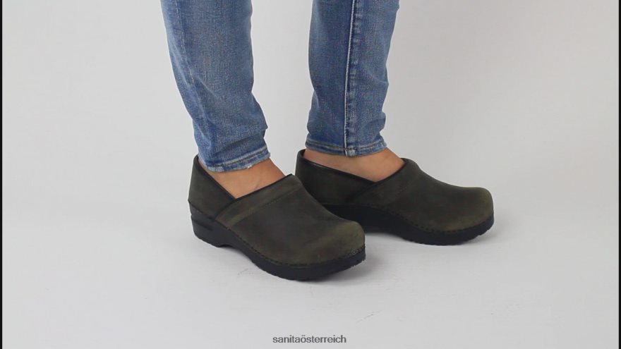 Olive Frauen Sanita Schuhe 0H42V2100 Profi. geöltes Leder