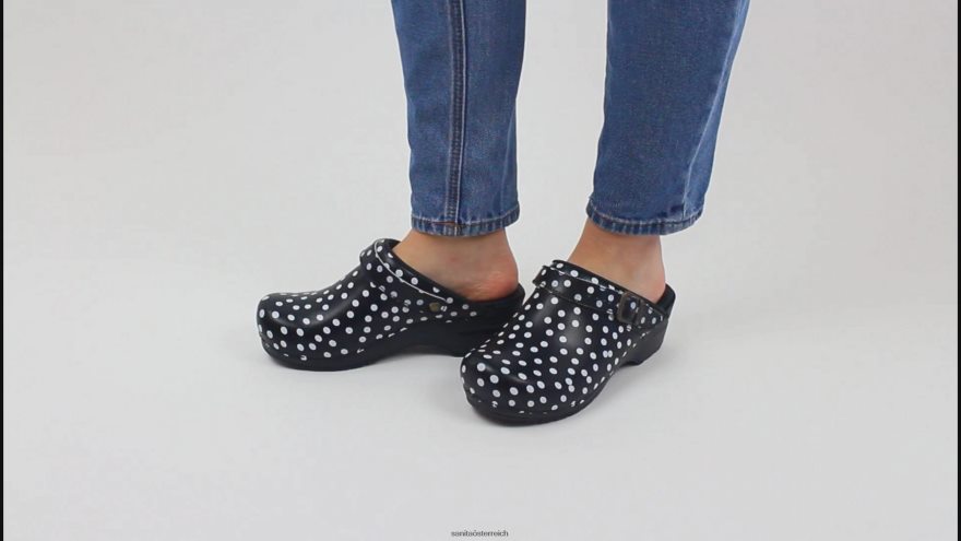 Polkadot schwarz Frauen Sanita Schuhe 0H42V235 estelle